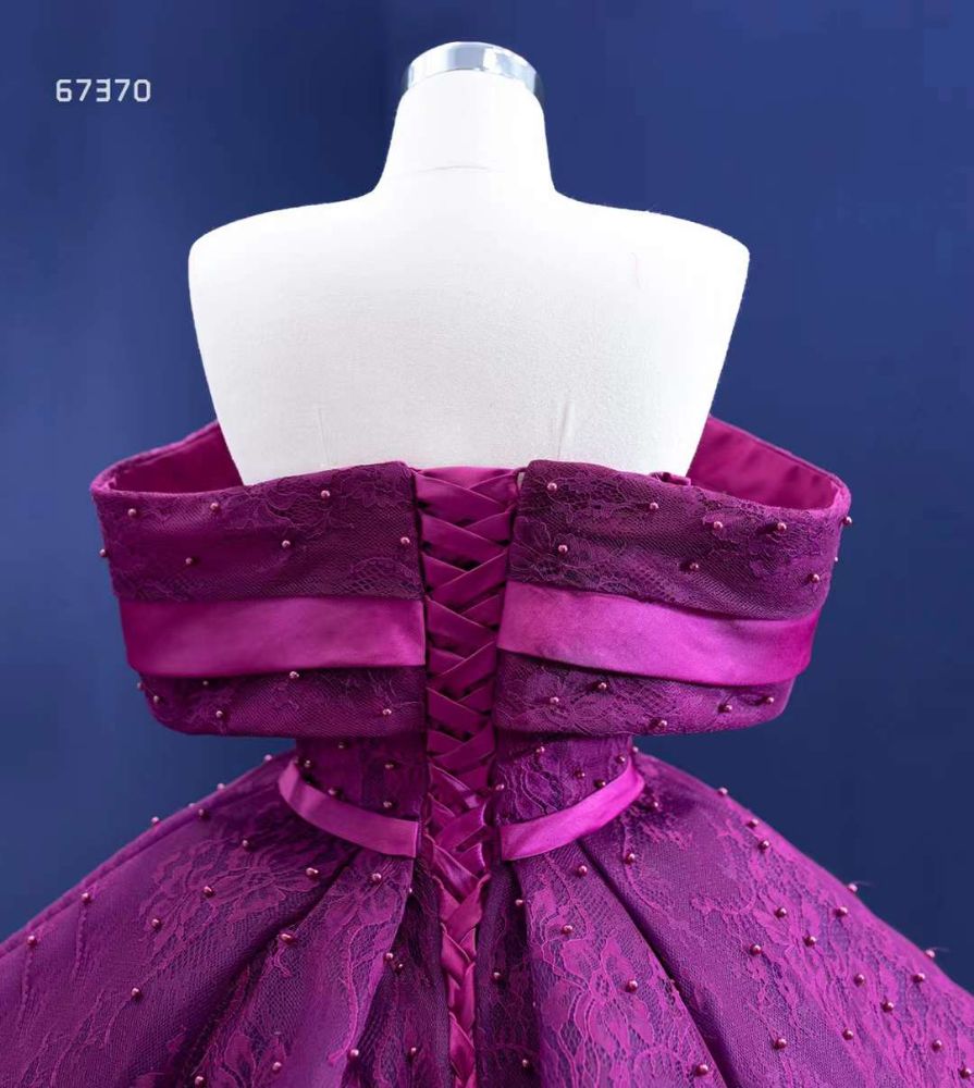 Purple long off the shoulder prom dress 2022 